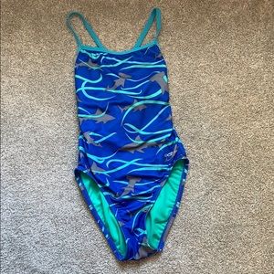 Dolphin Tie-back practice suit